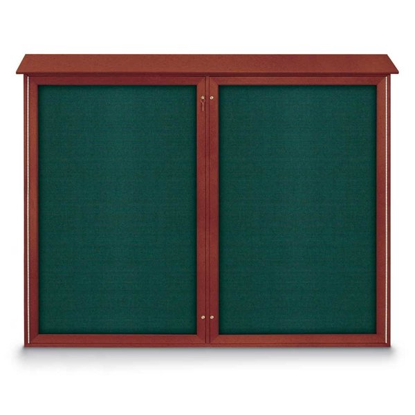 United Visual Products Single Door Indoor Enclosed Easy Tack Bo UV300EZ-GREEN-BRONZE